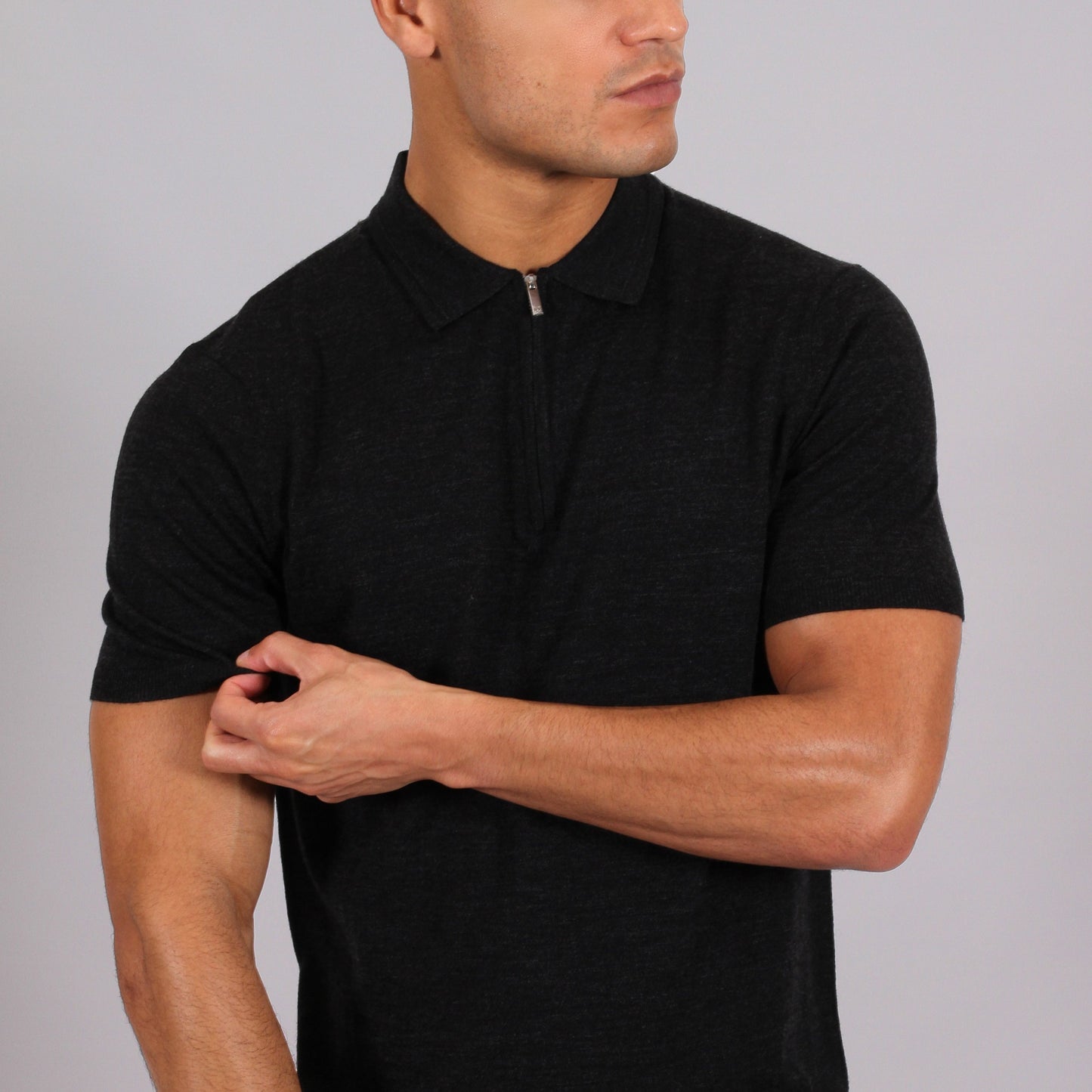 Graphite Black Short Sleeve Polo