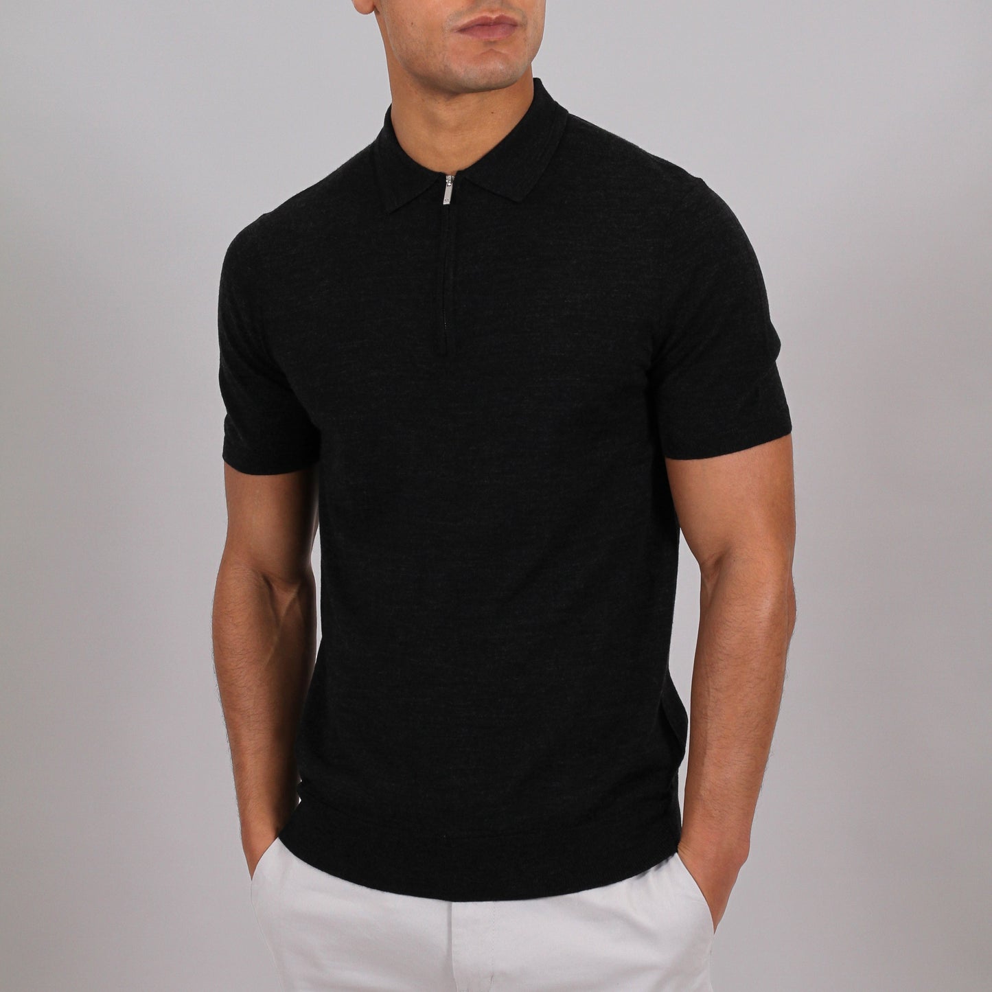 Graphite Black Short Sleeve Polo
