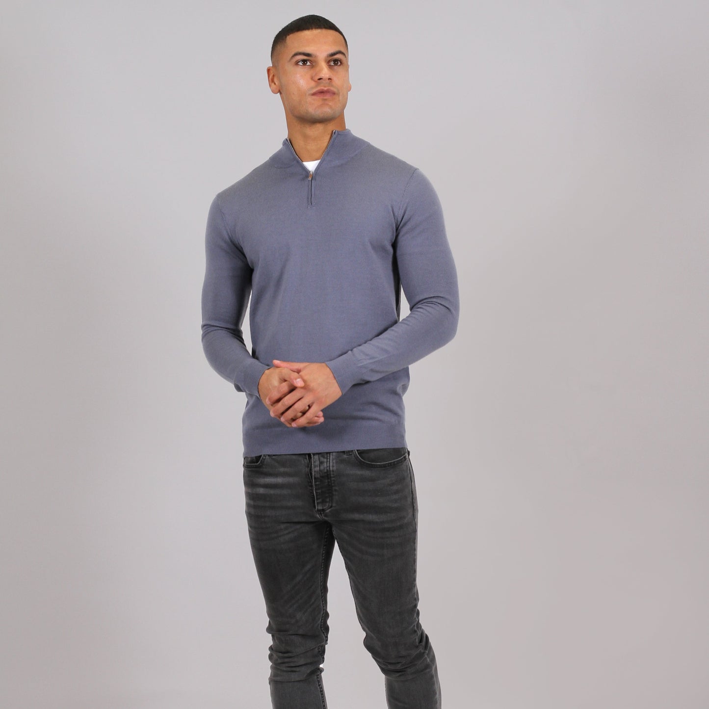 Steel Blue Quarter Zip