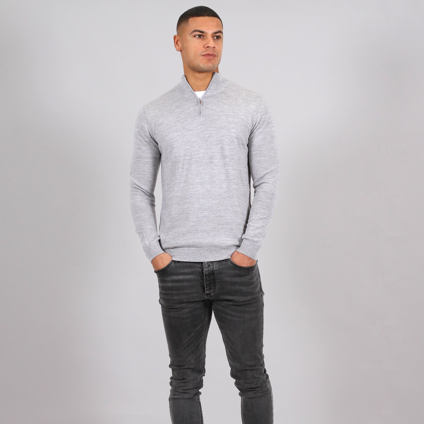 Space Grey Quarter Zip