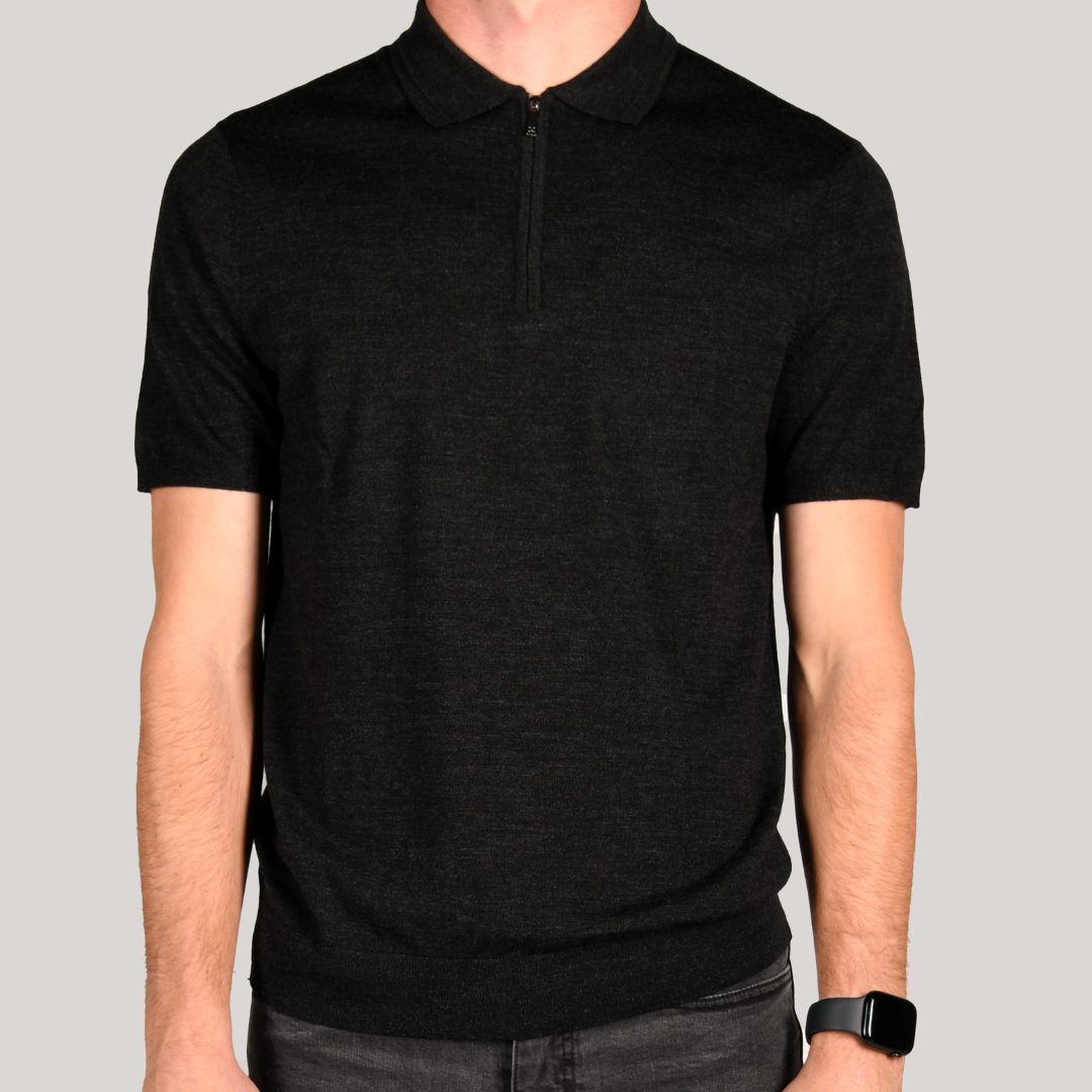 Graphite Black Short Sleeve Polo